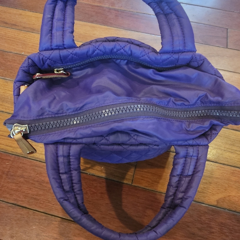 MZ Wallace Crossbody Tote Satchel. Mini Metro Tote Deluxe. Purple. No Flaws!! - Picture 7 of 7